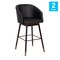 Flash Furniture 30" Black LeatherSoft Barstool with Wood Legs, PK 2 2-AY-1928-30-BK-GG - alternate 10